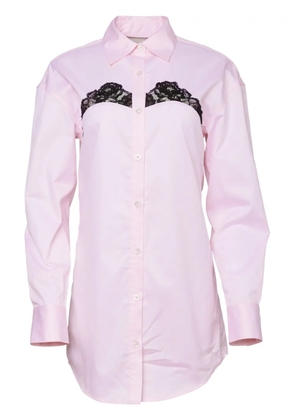 Fleur Du Mal poplin shirt dress - Pink