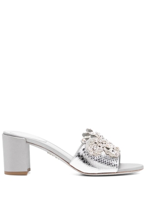 René Caovilla crystal embellishment sandals - Silver