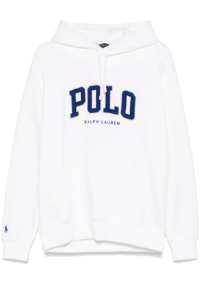Polo Ralph Lauren logo-flocked hoodie - White