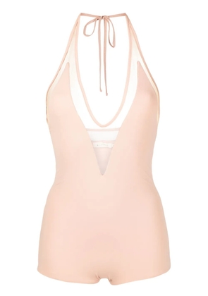 Lethicia Bronstein Leona semi-sheer panel body - Neutrals