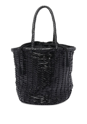 DRAGON DIFFUSION braided-leather bucket bag - Black