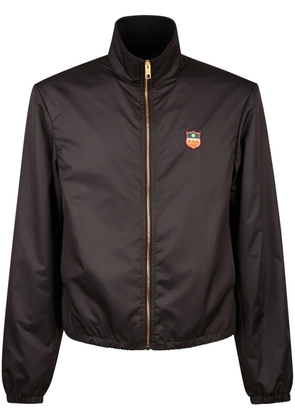 Bally logo-appliqué high-neck windbreaker - Black