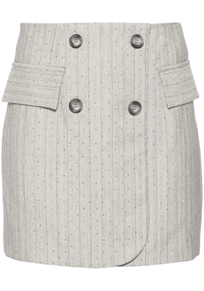 NISSA crystal-embellished miniskirt - Grey