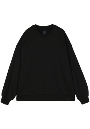 Juun.J embroidered-motif cotton sweatshirt - Black