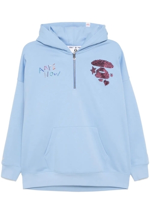 A BATHING APE® sequin-embellishment hoodie - Blue