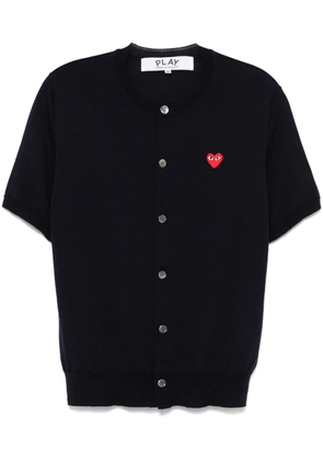 Comme Des Garçons Play heart-patch cardigan - Blue