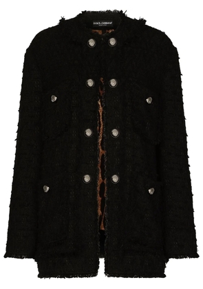 Dolce & Gabbana rush-stitch single-breasted jacket - Black
