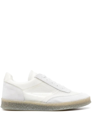 MM6 Maison Margiela suede-panelling mesh sneakers - White