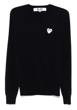 Comme Des Garçons Play heart-embroidered sweater - Blue