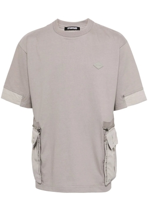 Spoonyard detachable-pocket cotton T-shirt - Grey