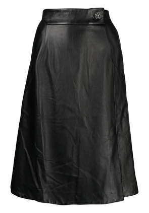 SHIATZY CHEN leather midi skirt - Black