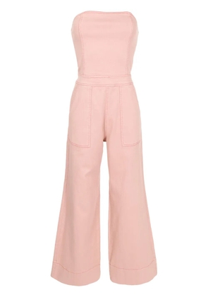 Lethicia Bronstein Alice strapless denim jumpsuit - Brown
