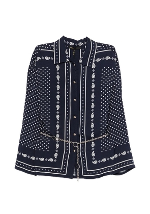 Maje polka-dot long-sleeve shirt - Blue