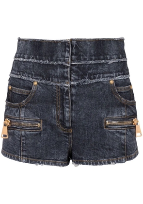 Balmain multi-pocket denim shorts - Blue