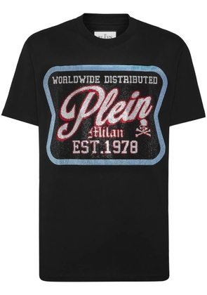Philipp Plein logo-patch crew-neck T-shirt - Black