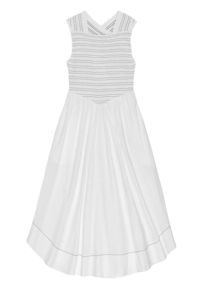 GANNI square-neck midi dress - White