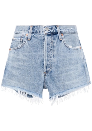 Citizens of Humanity Corey frayed denim shorts - Blue