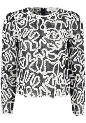 Sea Alice embroidery blouse - Black