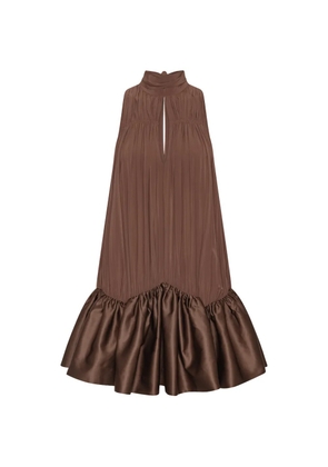 ROTATE BIRGER CHRISTENSEN gathered mini dress - Brown