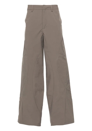 HELIOT EMIL straight-leg padded trousers - Brown