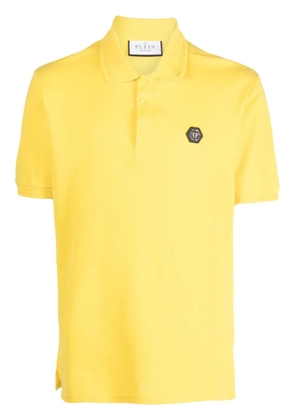 Philipp Plein logo-print short-sleeved polo shirt - Yellow