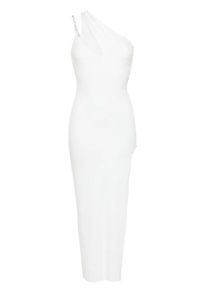 NISSA one-shoulder crepe gown - White