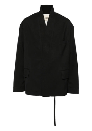 MORDECAI V-neck virgin-wool jacket - Black