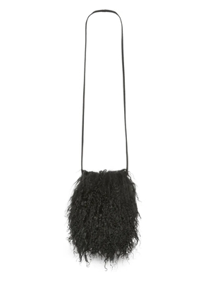 Yves Salomon shearling phone case - Black