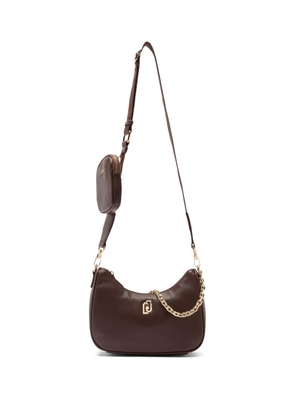 LIU JO small chain-embellished crescent shoulder bag - Brown