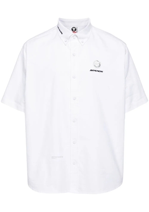 AAPE BY *A BATHING APE® logo-appliqué cotton shirt - White