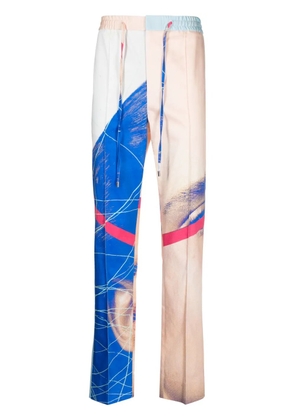 Limitato painterly-print straight-leg trousers - Multicolour