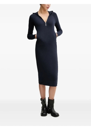 G-Star RAW hooded zip-front midi dress - Blue