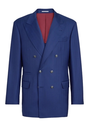Brunello Cucinelli chalk-stripe blazer - Blue