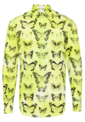 Stain Shade butterfly print cotton shirt - Green