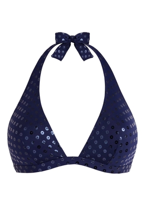 Vilebrequin Relief Sparkling bikini top - Blue