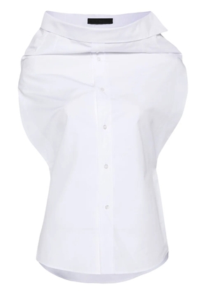 ALAINPAUL poplin skirt shirt - White