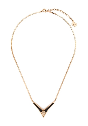 Christian Dior Pre-Owned 1990s V-detail flat-chain necklace - Gold