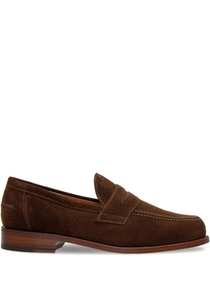 Sanders Aldwych suede penny loafers - Brown