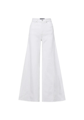 Veronica Beard Vicki belt loops flared trousers - White