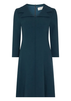 JANE Tia flared-hem wool minidress - Blue