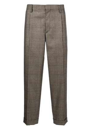 Kolor plaid tailored trousers - Brown