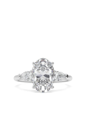 Tilla 14K white gold diamond ring - Silver