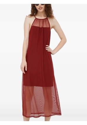 DKNY halterneck midi dress - Red