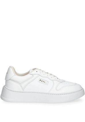 Furla logo-appliqué sneakers - White