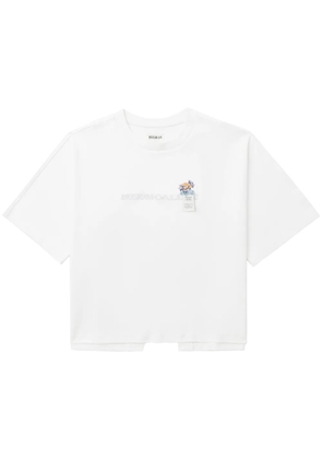 Musium Div. logo-embroidered cut-out T-shirt - White