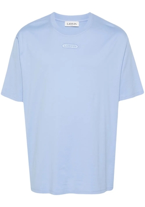 Lanvin logo-embroidered cotton T-shirt - Blue