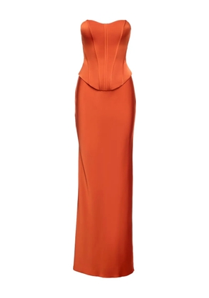 V:PM ATELIER Sophia corset-bodice maxi dress - Orange