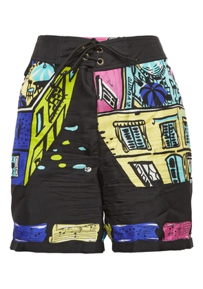 PUCCI Pre-Owned printed silk shorts - Black