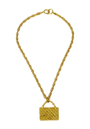 CHANEL Pre-Owned 1995 bag pendant necklace - Gold