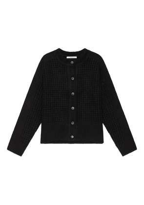 MALIPARMI waffle-knit cardigan - Black